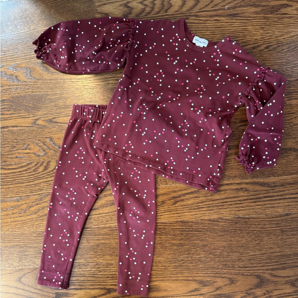 Kids Burgundy Matching Set